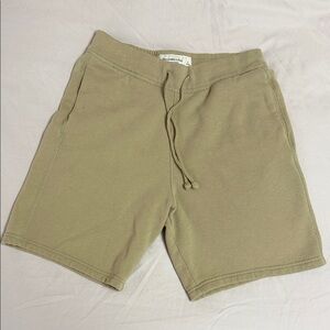 Abercrombie & Fitch Men’s Fleece Shorts Beige Tan Drawstring Size Small